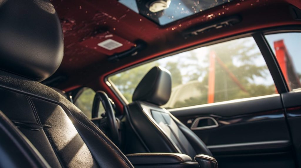 vehicle headliner detail cleaning 